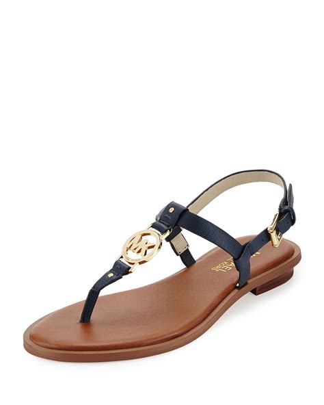 michael kors navy wishbone|Sandals for Women .